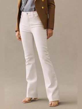 Paige High Rise Laurel Canyon Flare Jeans White Size 27